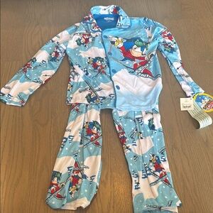 Kids Blue Cartoon Pajamas